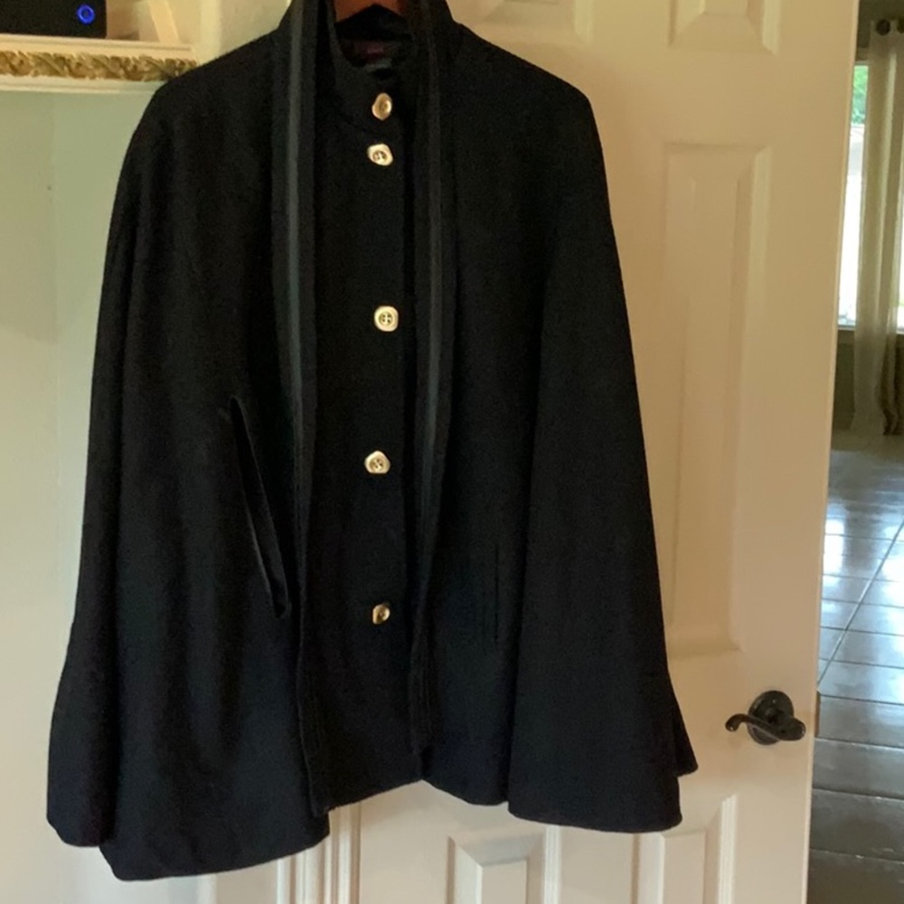 Black cape coat